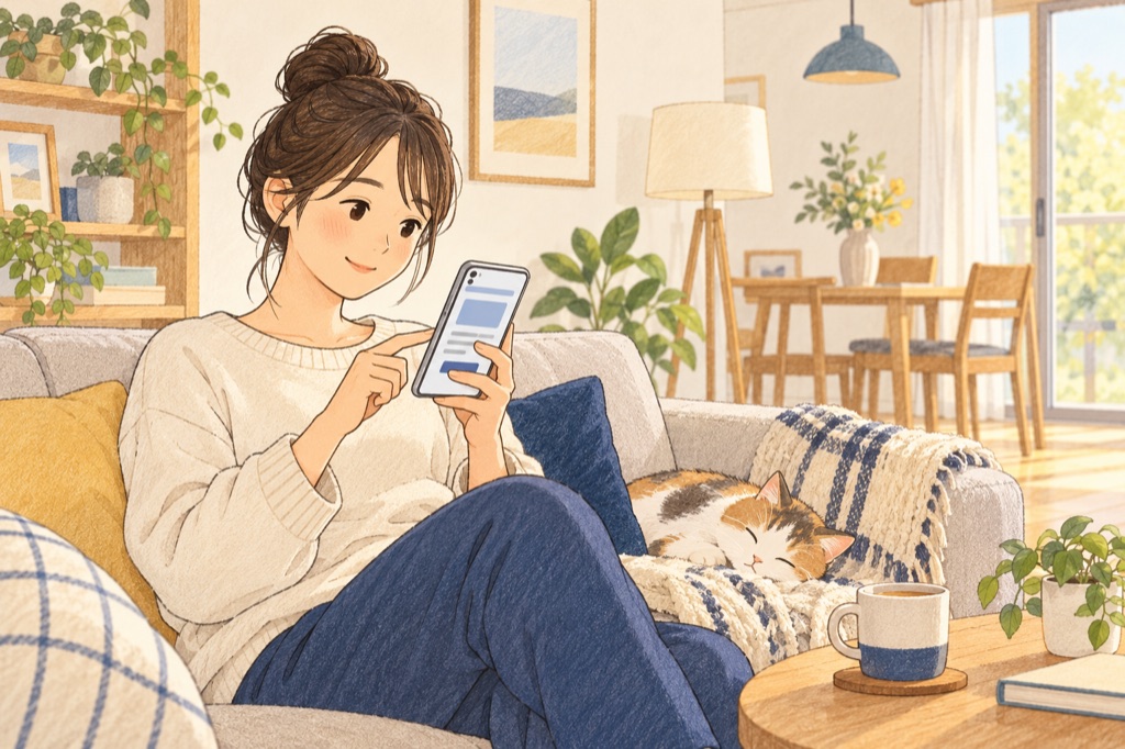 自宅でスマホから事前申込