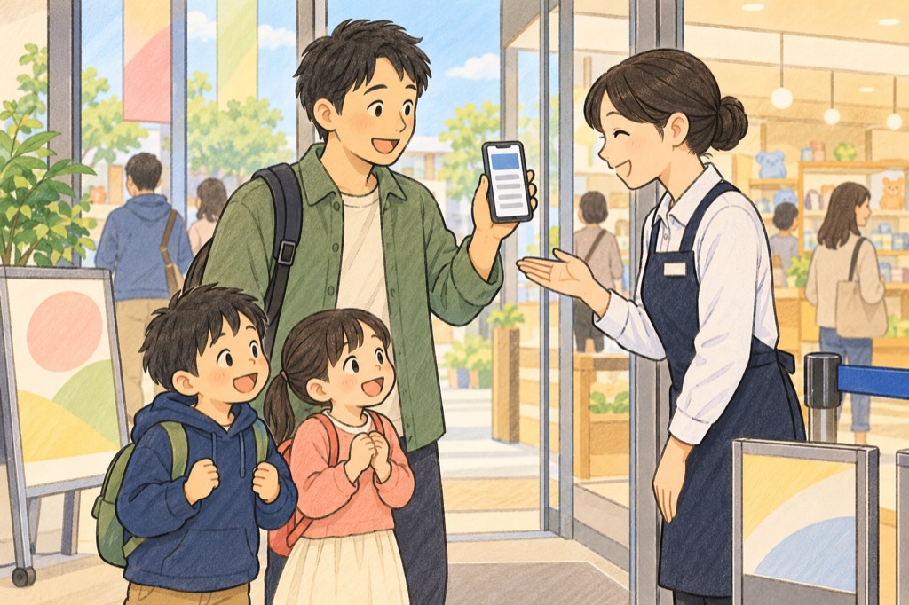 家族でまとめて入場